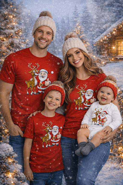 trička pre rodinu Sob a Mikuláš 4osoby mk